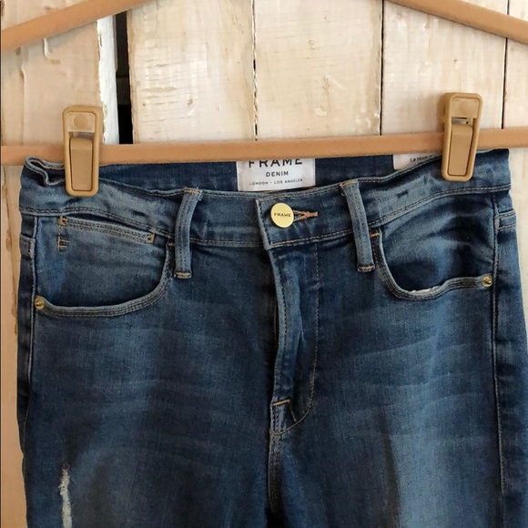 FRAME Le High Skinny Distressed Jeans - Picture 5 of 7